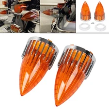 3.25" Amber Turn Signal Lens Cover For Harley Electra Tour Glide Fat Boy FLSTF