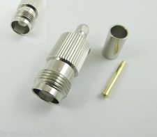 1x TNC Female Jack Straight Crimp For RG58 RG142 RG400 RG223 LMR195 RF Connector