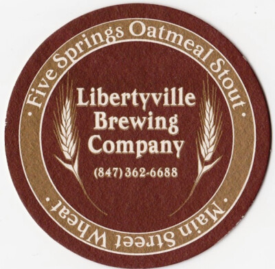 Mickey Finns Brewery (Libertyville Brewing)  Beer Coaster Libertyville IL