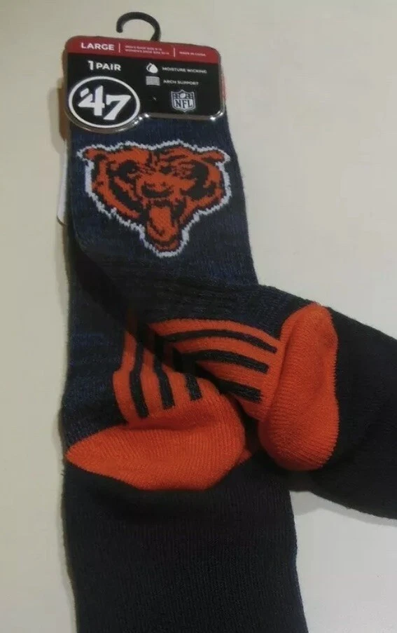 3 pares de calcetines unisex marca Chicago Bears NFL '47 precio de venta sugerido por el fabricante 14,98 USD Foto 2 de 4