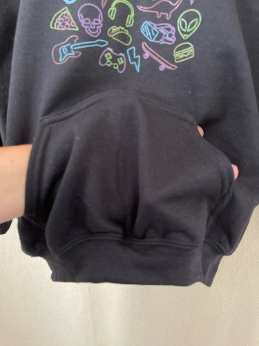 Audio Council Black Neon Sign Icon Hoodie Sweatshirt - Picture 6 of 11
