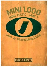 INNOCENTI mini 1000 – T 1000 - MATIC  -   USO E MANUTENZIONE! -  Driver’s Handbo