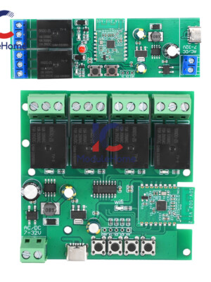 Ewelink AC DC7-32V 2/3/4CH Intelligent Bluetooth WIFI Relay Switch Module Type-C