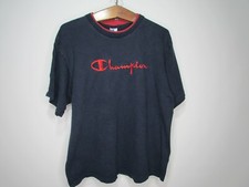 Vintage Champion Adult XL Blue Short Sleeve T Shirt Spell out Made In USA