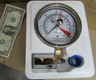 ALL-PRO PRODUCTS New All-Pro 15 PSI 4" Gauge Precision Gas Test Assembly PGTA Leak EGT4015SH-CX