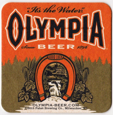 Olympia Beer Coaster Pabst Brewing Co Milwaukee WI