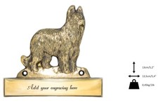 Briard - high quality brass tablet with image of a dog, Art Dog IE