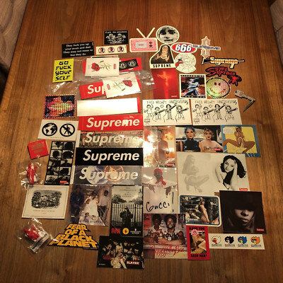 Supreme Sticker Lot Box Logo Key Blade Toys Matches Authentic