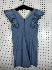 J.Crew chambray ruffle denim dress size 4