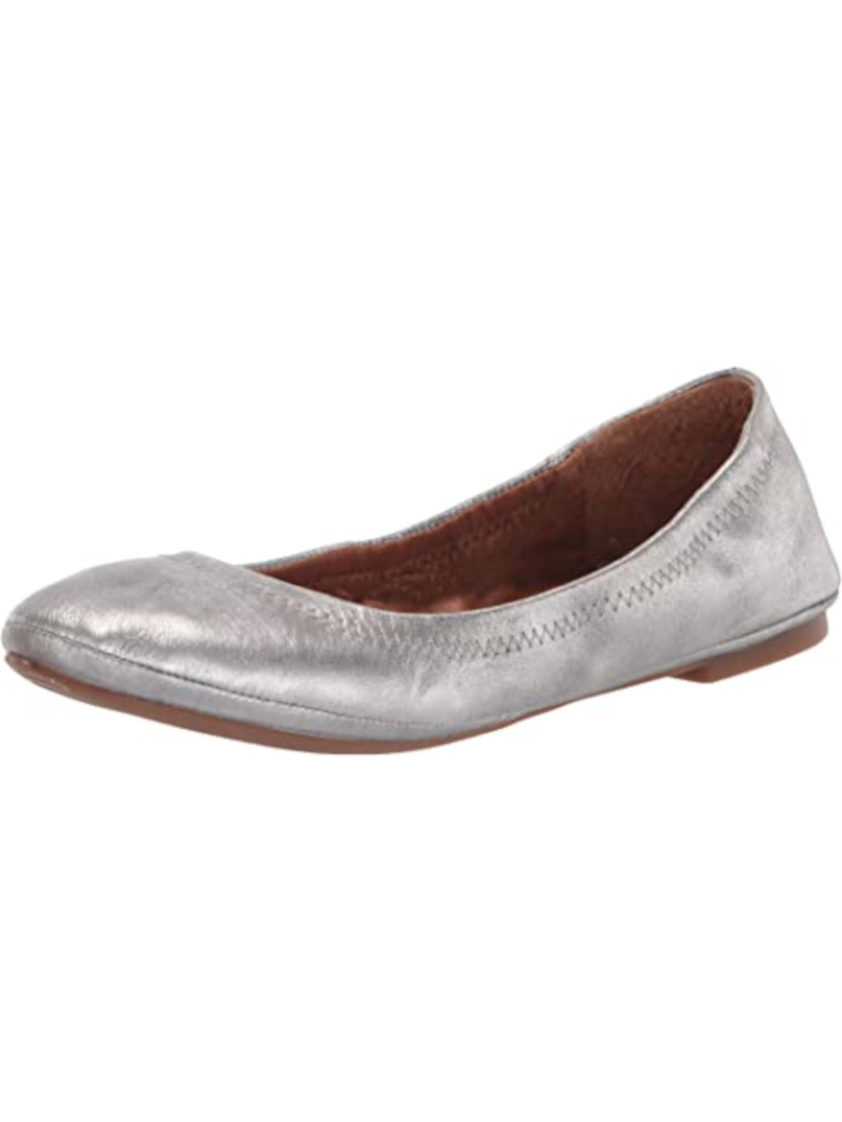 Женские кожаные балетки LUCKY BRAND Silver Emmie с круглым носком размер 55 м 3090₽