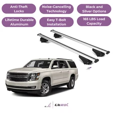 ERKUL Roof Rack Cross Bars for Chevrolet Chevy Suburban 2015-2020 - Silver