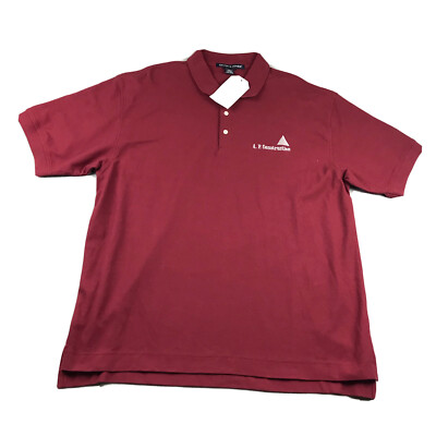 Devon & Jones Shirt Mens 2XL Red Pima Cotton Polo Short Sleeves NWT