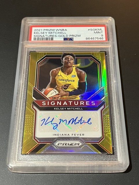 Kelsey Mitchell 2021 Panini Prizm WNBA Signatures Gold