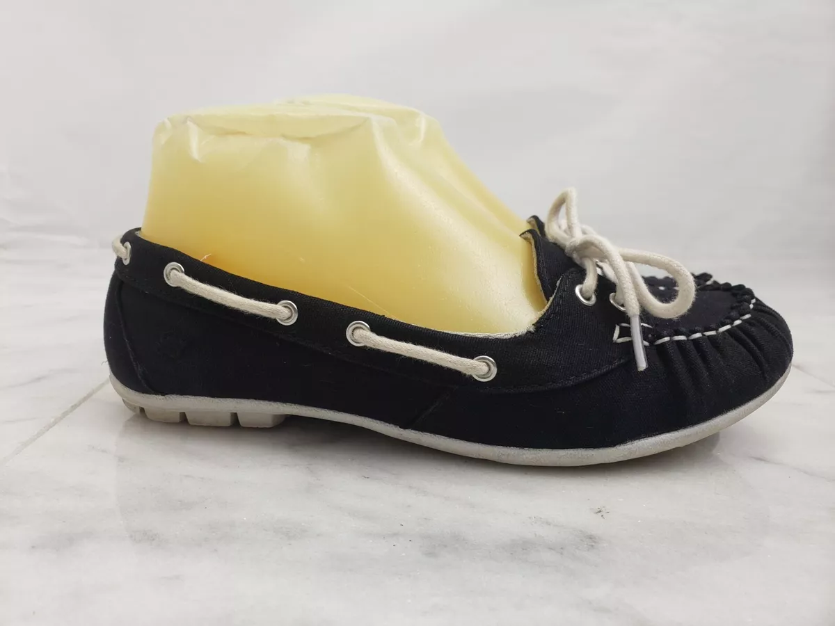 SPERRY Women s Shoes Angelfish Boat Lace Up Fabric Black Size 6