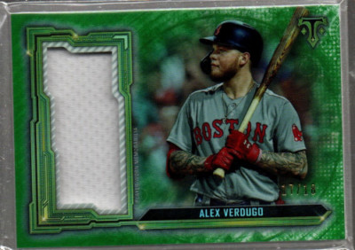 2020 Triple Threads Single Jumbo Relics Emerald #SJRAV Alex Verdugo Jersey /18