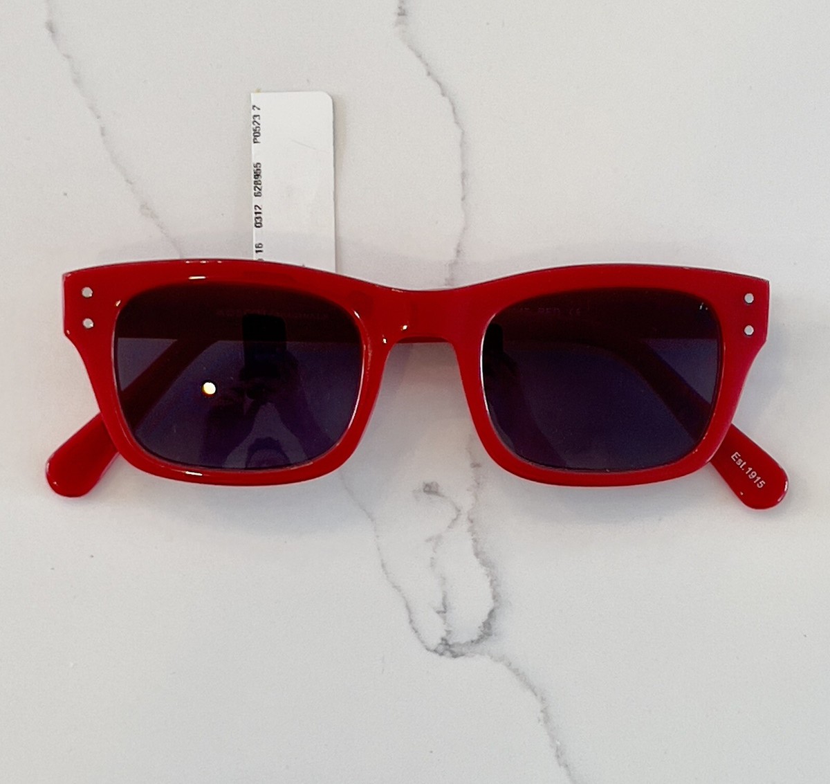 New Moscot NEBB Red Italian Acetate Sunglasses With G15 