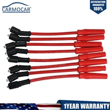 10.5 MM Spark Plug Wires For Chevy Gmc Truck 4.8 5.3 6.0 Vortec Engines