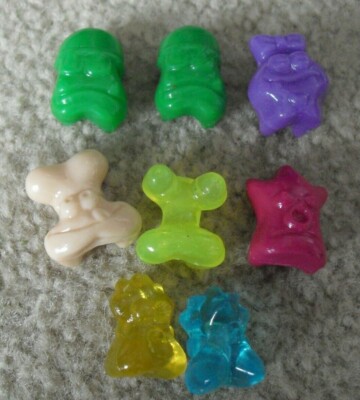 Lot of 8 Odd Hard Plastic Crazy Bones Magic Box Mini Figures