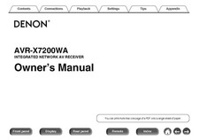 Denon AVR-X7200WA Receiver Owners Manual