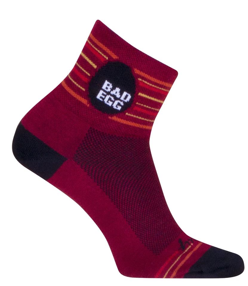Socks - SockGuy - Bad Egg Red S/M 3" Classic Cycling/Running NEW - Image 3 of 4