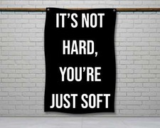 Gym Motivation Flag - Distressed Home Gym Wall Art Banner