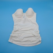 Victorias Secret 34B Tankini White Underwired Padded VS Swimsuit Shirt 34 B New