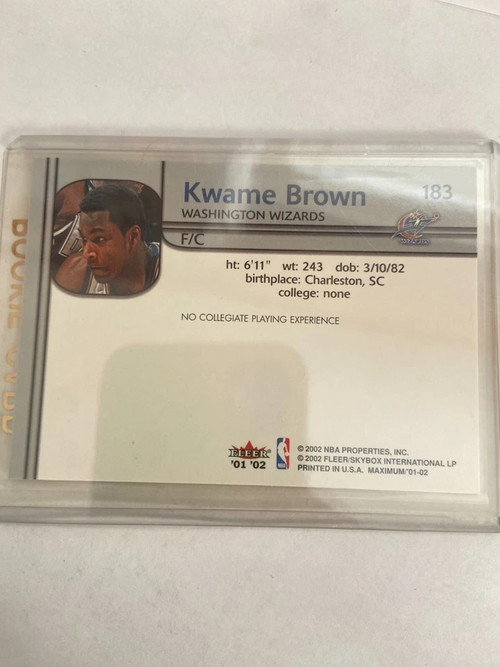 2002 Fleer Maximum Kwami Brown RC #'d 436/1000 - Image 2 of 4