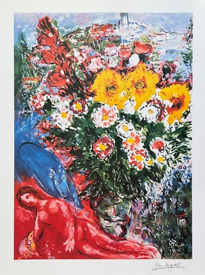 Marc Chagall LES SOUCIS Facsimile Signed Limited Edition