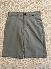 Hurley Nike Dri-FIT Boys Sz 16 Gray Lightweight Board Shorts Stretch T8