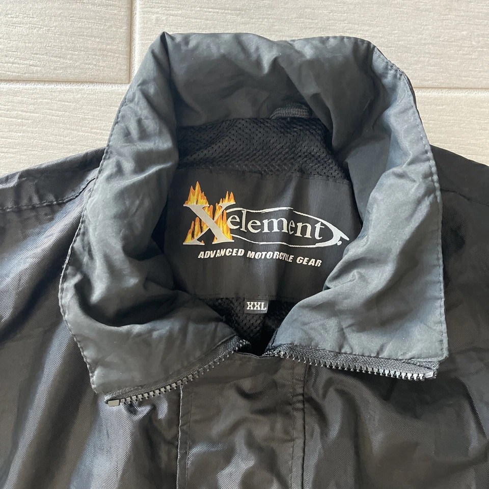 Xelement Advanced Summer Fall Motorcycle Gear Jacket Black Gray Sz 2XL W/ Hoodie - Image 2 of 4