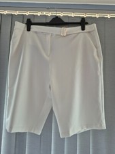 WOMENS SMART WHITE SHORTS BY F F   SIZE 20