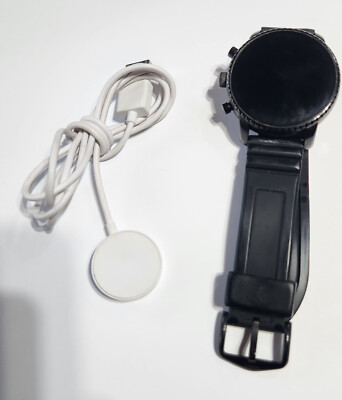 DEFECTIVE Black Fossil Explorist HR Gen 4 Smartwatch DW6F1 with cradle -NO POWER