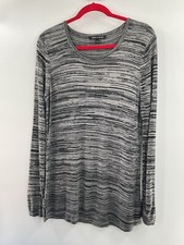 Cable & Gauge women’s size large knit dress long sleeve gray 085