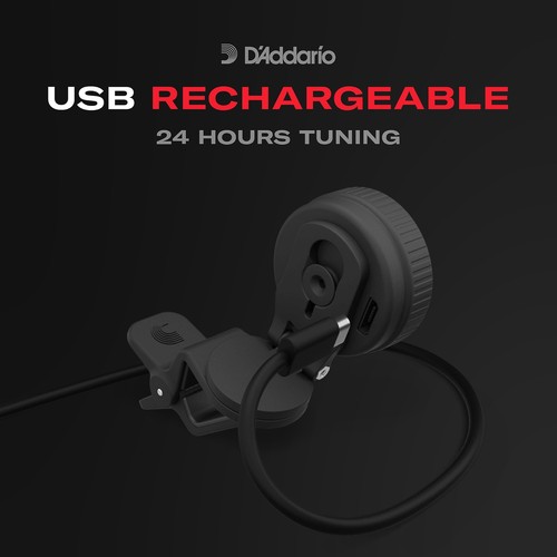D'Addario Accessories Nexxus 360 Rechargeable Guitar Tuner - Clip On Guitar T... - Picture 3 of 6