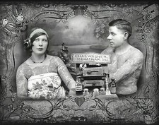 Vintage Tattoo Image 14 x 11" Photo Print