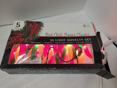 Vintage Target Decorative Hanging Lights Bunch of Spicy Chili Peppers Cluster 5'