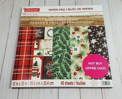 Download Evergreen Cabin 12 X 12 Paper Pad By Craft Smart Scrapbooking Christmas Paper Ebay PSD Mockup Templates