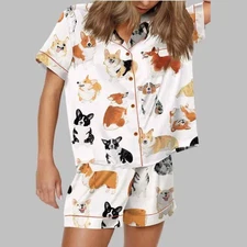 Corgi Print Pajama Set