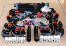 Black Diy Civic Integra B16 B18 B-series Engine Dohc T3t4 Turbo Charger Kit