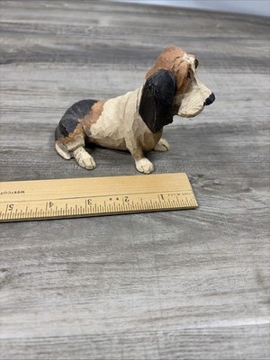Tom Wolfe Hand Cast Resin Hound Dog Bloodhound Figurine Artist Signed Vintage