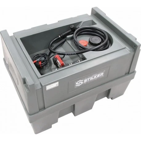 Cuve de ravitaillement gasoil PE 450L avec kit pompe à gasoil 12V 40 l/min et pi - Photo 1/1