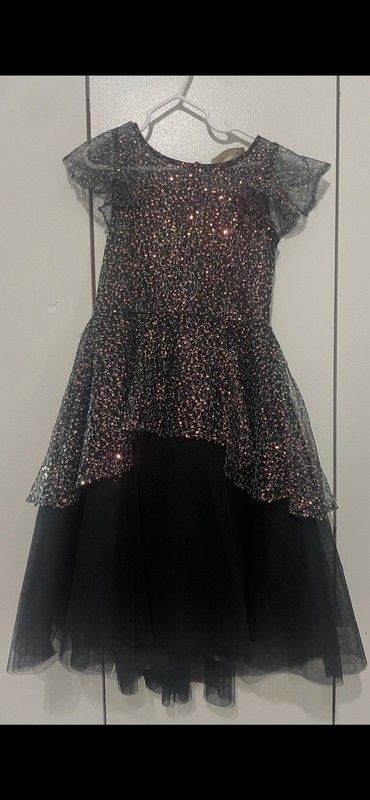 Joyfolie Black Sequin Girls Dress Size 6
