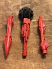 GI Joe Original Vehicle Part FANG II Turret & Gun 1989 And Two Missiles Cobra