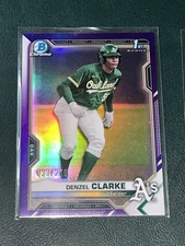 2021 Bowman Draft Chrome Denzel Clarke PURPLE /250
