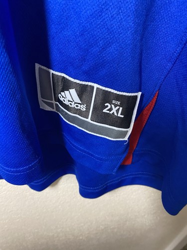 Adidas KU Jayhawks Kansas University Basketball Jersey Mens Size 2XL Blue #0 - Picture 4 of 5