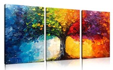 Tree Pictures Wall Art for Living Room - Modern Wall Decor for Office - Color...