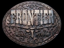 KD19116 VINTAGE 1970s  FRONTIER HOTEL LAS VEGAS  CASINO GAMBLING BELT BUCKLE