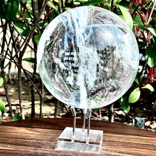 4.86LB 123mm Clear melting Quartz sphere Quartz White Crystal ball Healing - Picture 9 of 12