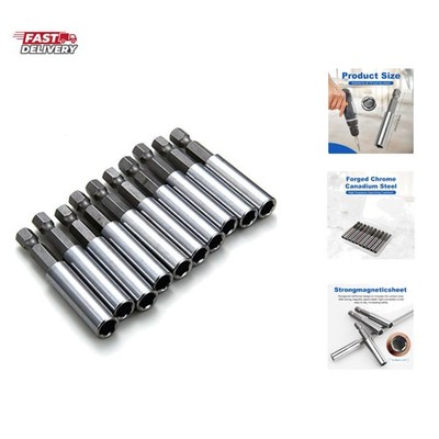 10 Pack Magnetic Extension Socket Drill Bit Holder 1/4'' Hex Power Tools