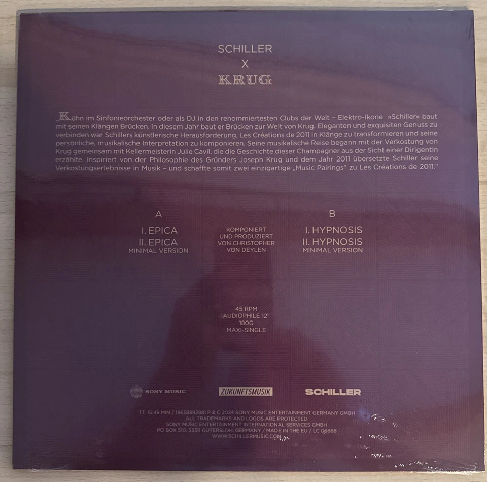 Schiller X Krug Limitierte Vinyl LP 12" Schallplatte NEU & OVP - Bild 2 von 2